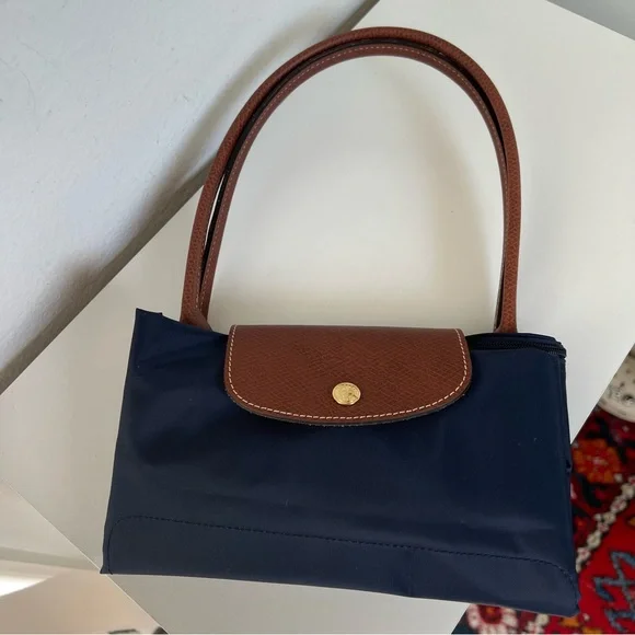 Longchamp Le Pliage Original Large Nylon Tote Bag in Navy Blue, New Without Tag - Picture 3 of 10